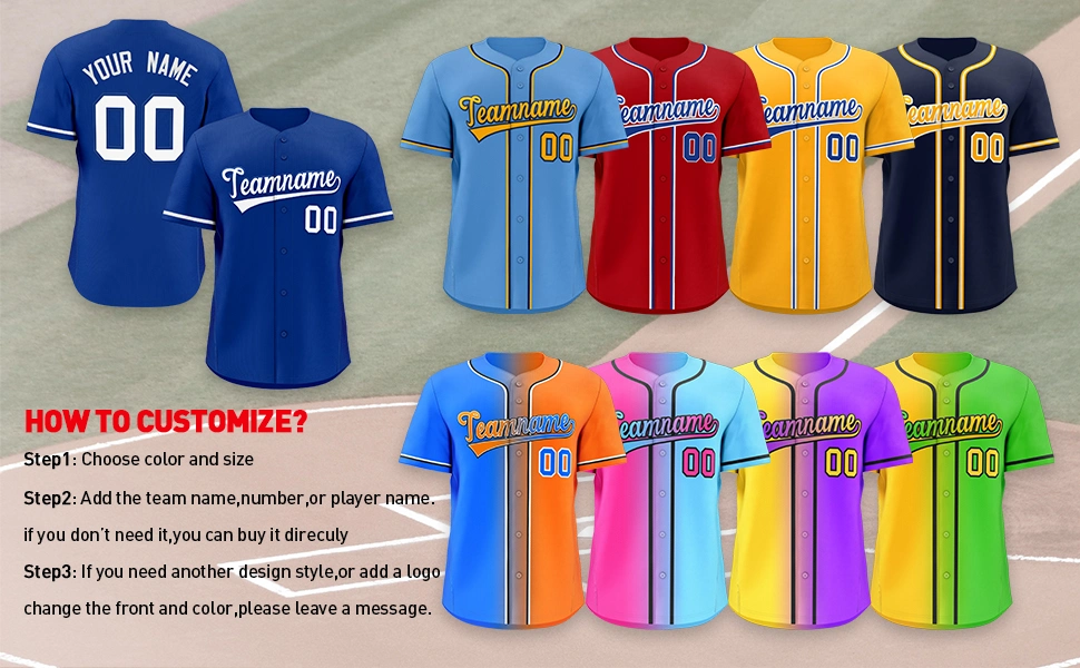 Wholesale Factory Price Custom Full Sublimation Jersey Printing Baseball Team Wear