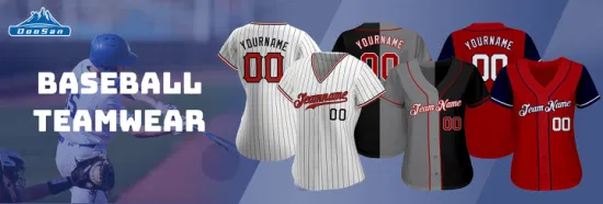 Preço de fábrica no atacado personalizado com camisa de sublimação completa com impressão de equipe de beisebol